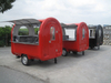 KN-220B Red Color Mobile Trailer Truck Ice Cream Snack Food Cart with Free Shipping by Sea