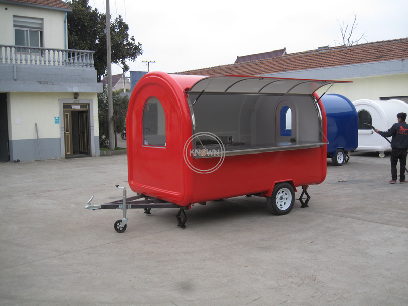 KN-300W Customized Mobile Ice Cream Food Trailer Outdoor Street Kitchen Catering Truck for Sale Breakfast Snacks