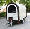 White + Brown Color 220*160*210 Street Vending Food Cart Mobile Food Trucks for Sale