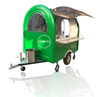 KN-220B Green Color Can Be Customized Food Trailer Cart Truck For Snack on Street