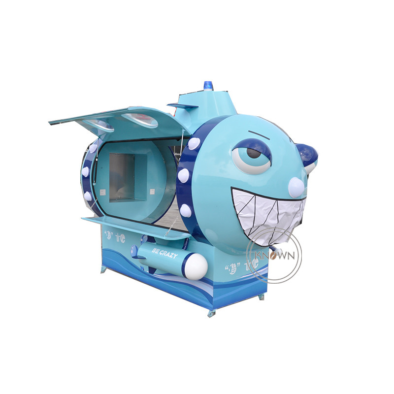Unique Submarine Corn Food Cart for Sale Ice Cream Customized Stainless Steel Catering Cart
