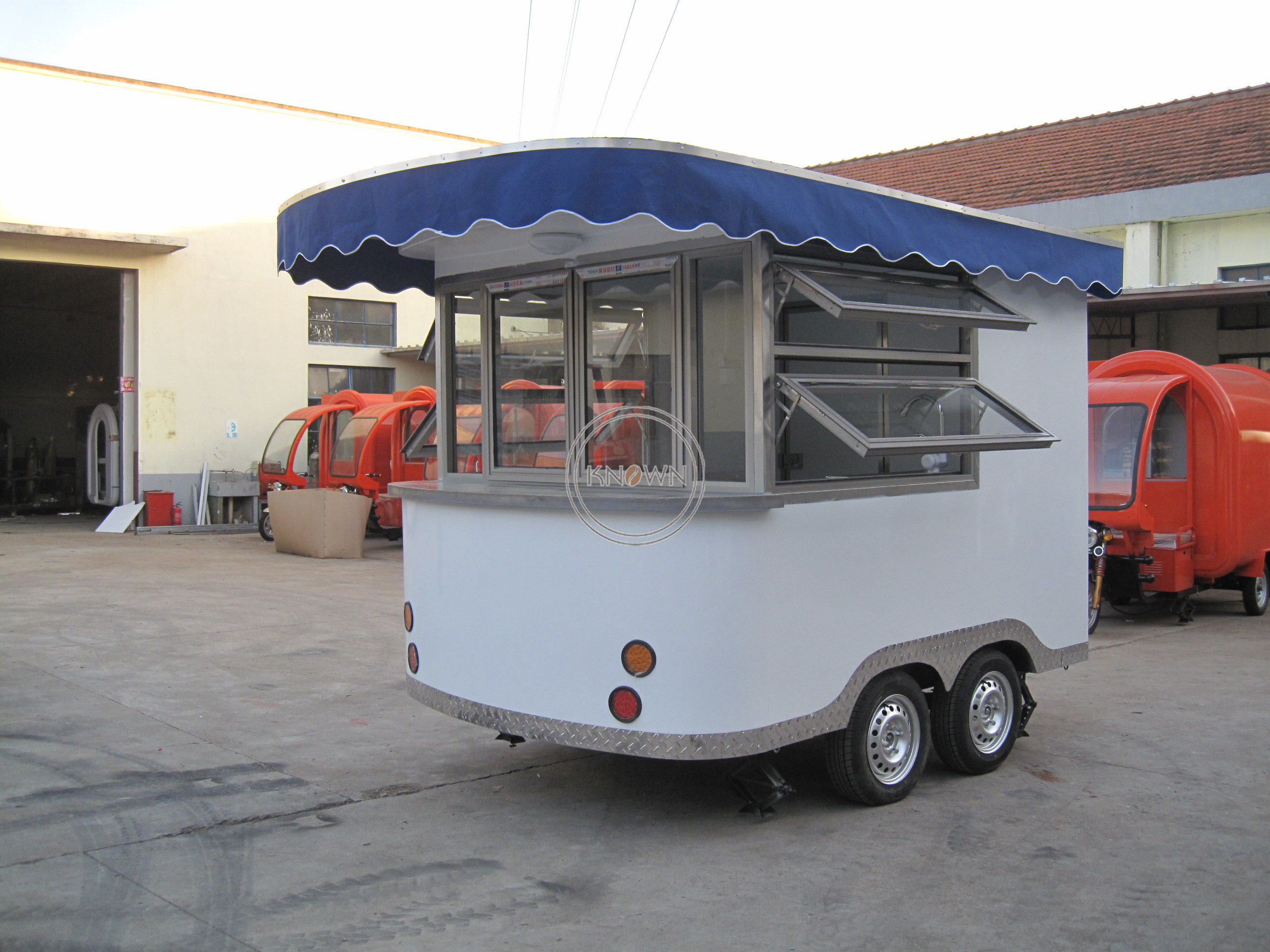 KN-320 Electric Street Snack Ice Cream Cart Hot Dog Trailer Food Truck for Sale 