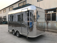 KN-QF-400F Fully Equipped Fast Food Truck Restaurant Food Cart Van Catering Truck Mobile Stainless Steel Food Trailer For Sale