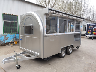 KN-FR-390H Snack Machines Fully Equipped Food Truck Consession Trailer food carts with full kitchen
