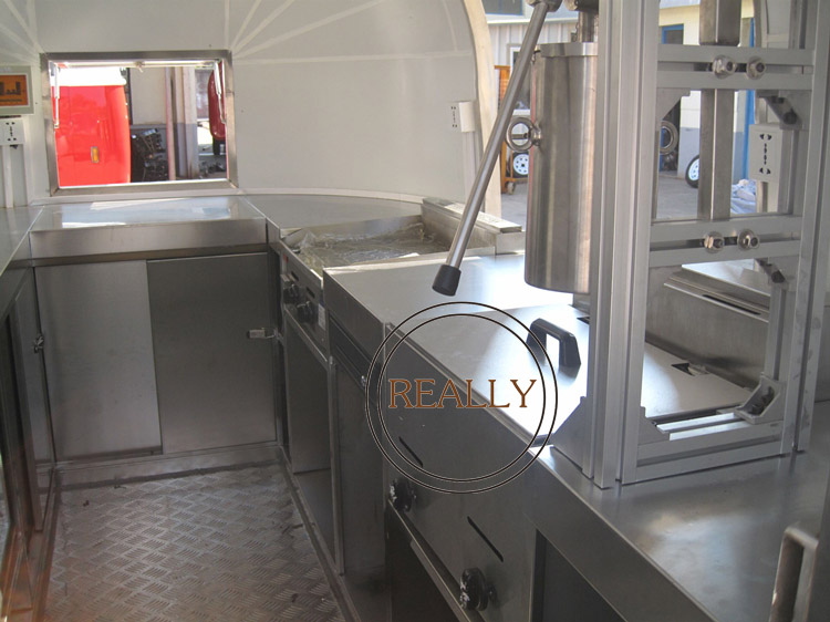 3m Length Customized Made Stainless Steel Airstream Snack Food Trailer Food Concession Trailer