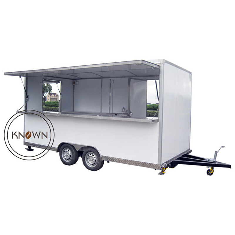 Customized 4000mm Mobile Fast Food Kiosk Catering Trailer for Fast Food Street Sale