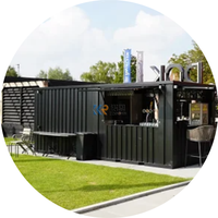 20ft Shipping Container Coffee Bar Shops For Sale Prefabricated Mobile Container Houses