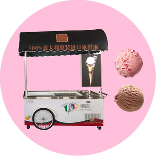 3 Wheel Tricycle Ice Cream Bike Street Mobile Ice Cream Cart For Sale With Umbrella Freezer Cabinet