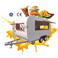 KN-YX-400R Hot Sale Catering Concession Trailer Hotdog Ice Cart Fast Food Cart Mobile Kitchen Food Truck