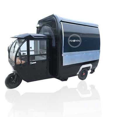 KN-220G Electric Ticycle Food Truck Mobile Kitchen Trailer Ice Cream Coffee Hot Dog Snack Food Cart with Power Drive on Road