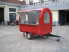 KN-220B Red Color Mobile Trailer Truck Ice Cream Snack Food Cart with Free Shipping by Sea