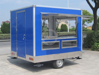 KN-280D Hot Dog Food Cart New Mobile Food Trailer Hamburgers Carts for Sale