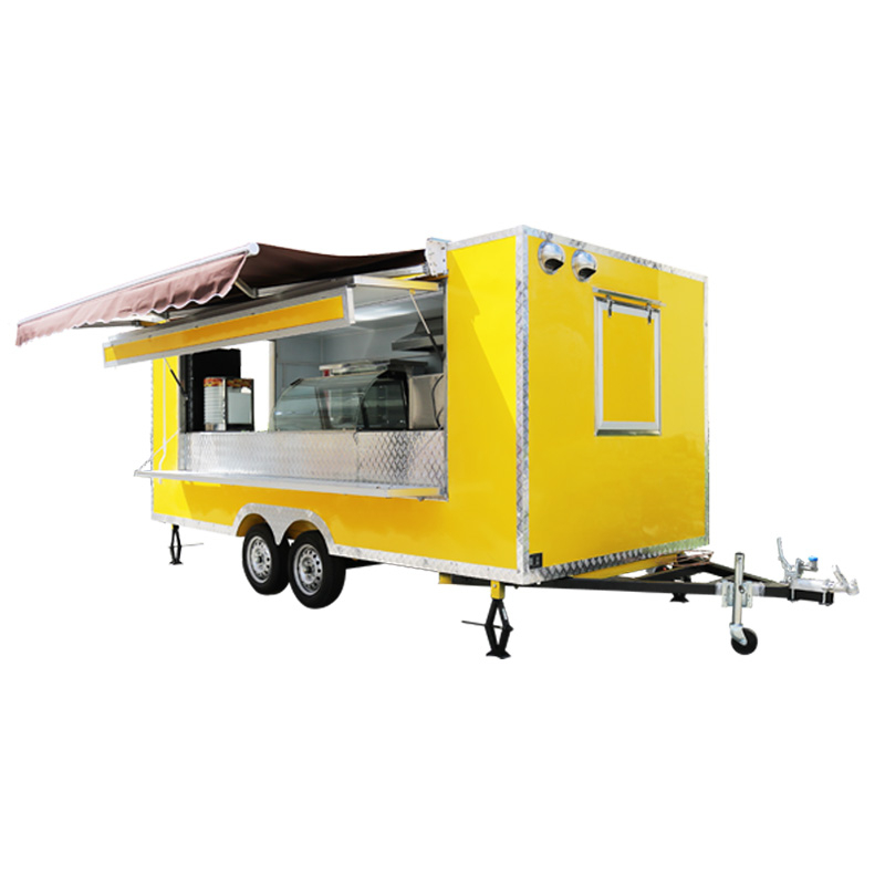 Europe Standard Black Color Food Trucks/Fast Food Vending Carts Catering Burger Trailer Mobile Food Cart