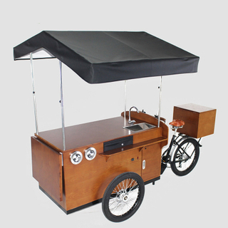 Classic Electric Cargo Bike Adult Tricycle Europe Mobile Food Cart for Sale Coffee Fruit Beer on The Street Display Kiosk